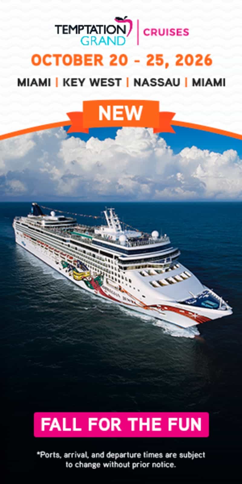Temptation Caribbean Cruise October 2026